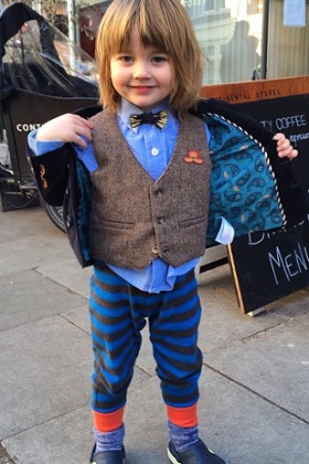 Two-year-old Horatio, son of Melanie Rickey and Mary Portas