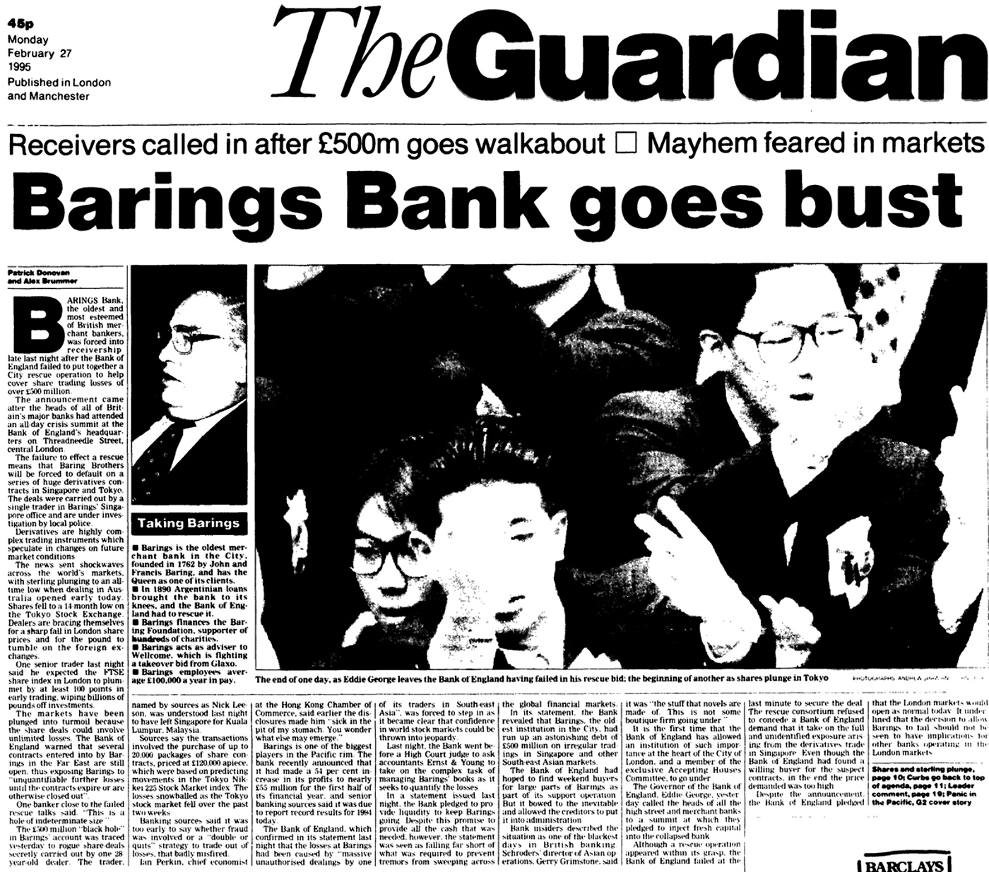 Nick Leeson Barings Bank