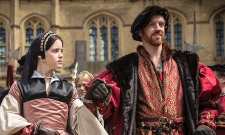 Claire Foy and Damian Lewis as Anne Boleyn and King Henry VIII in the BBC's adaptation of Wolf Hall.