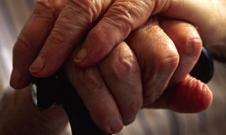 Pensioner's hands