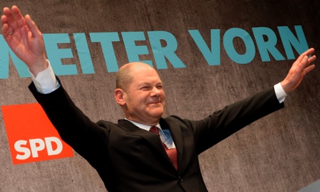 Social Democratic top candidate and mayor of Hamburg Olaf Scholz