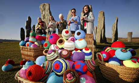 Knitted breasts made on the Isle of Lewis
