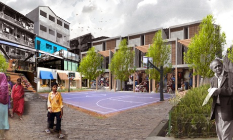 Transforming squares into neighbourhood centres in Dharavi.