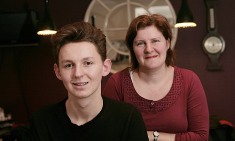 Alec Denniff with his mother, Alison