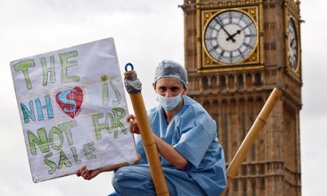 NHS cuts protest