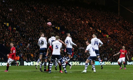 Di Maria curls a free-kick just wide of the post.