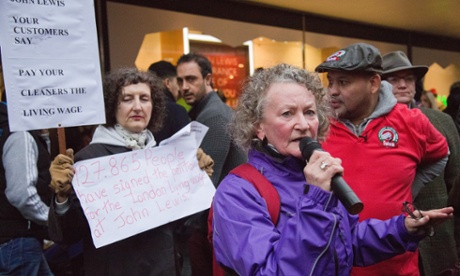 Green Party London Assembly member Jenny Jones calls for John Lewis Partnership cleaning staff be paid the London Living Wage.