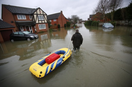 Flooded near Staines-Upon-Thames in February last year.