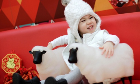 Chinese New Year sheep lanterns