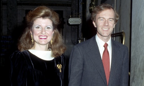 Arianna Huffington and her husband Michael at a New York City Gala Dinner, 1987.