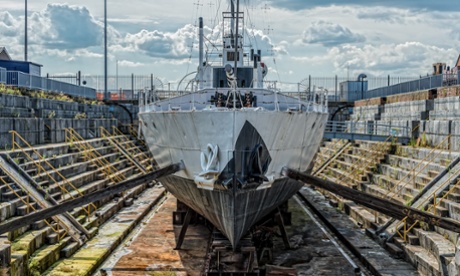 Gallipoli ship HMS M33 in dry dock
