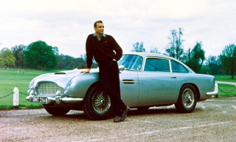 Sean Connery and the Aston Martin DB5 in 1964.