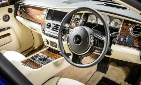 The plush interior of the Rolls-Royce Ghost Series II