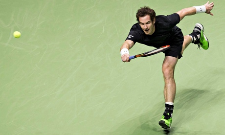 Andy Murray in action against 