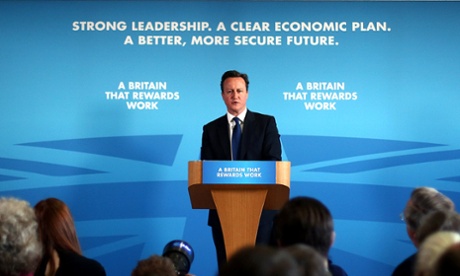 David Cameron delivering speech