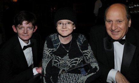 Lucy with her brother and father