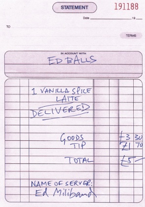 Ed Balls receipt