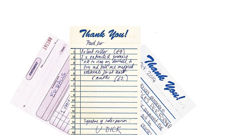 Ed Balls's receipts.