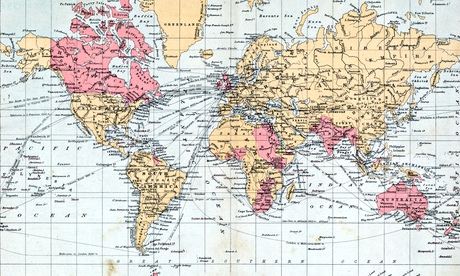 The world in 1900, with the British empire coloured red. Image: Time and Life Pictures