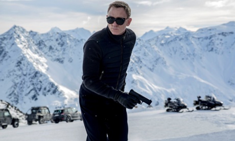 Licence to seriously injure … Daniel Craig on the Spectre set.
