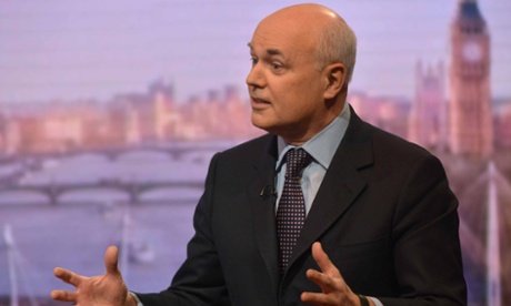 Iain Duncan Smith pictured last Sunday on the BBC's Andrew Marr Show.