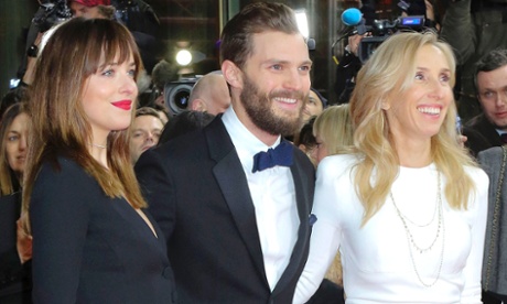 Dakota Johnson, Jamie Dornan and Sam Taylor-Johnson at the Fifty Shades premiere in Berlin.