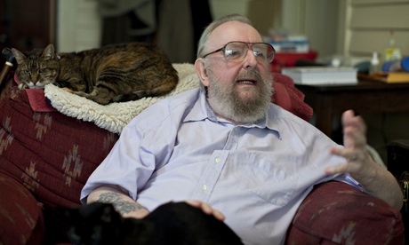 Michael Moorcock (and cat)