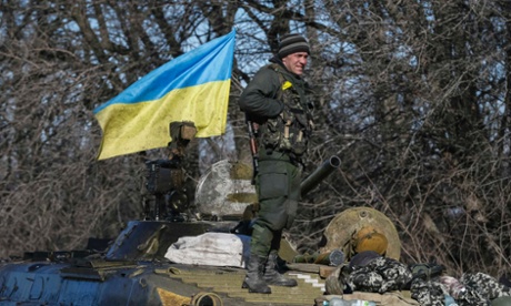 A Ukrainian serviceman near Artemivsk on Wednesday.