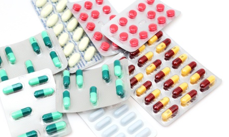 Medication in blister packs.