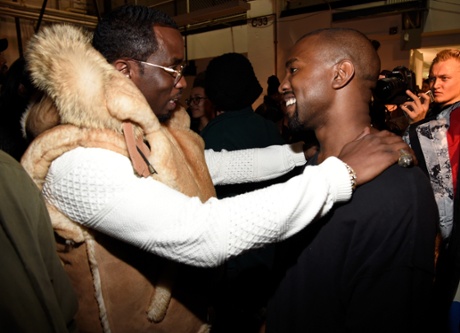 Sean 'Diddy' Combs and Kanye West backstage