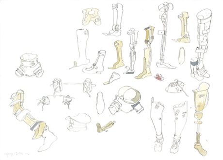 Orthosis made in the ICRC workshop in Kabul, designed specifically to fit an individual at a particular time in their life.