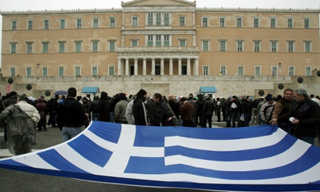 Anti-austerity protesters in Greece 