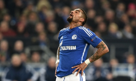 Kevin-Prince Boateng understandably looks disappointed with his effort.