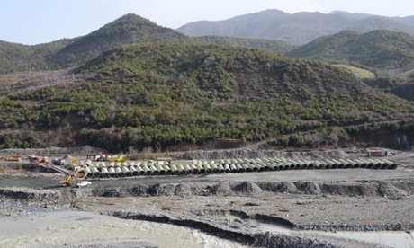 Dam on the river Vjosa near Permet, Albania