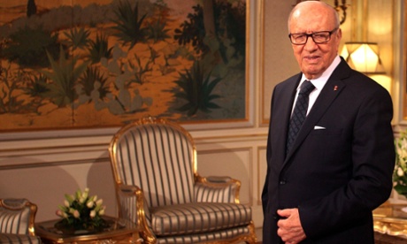 The Tunisian president, Beji Caid Essebsi.