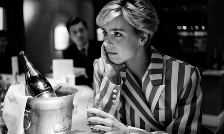 Woman drinking champagne