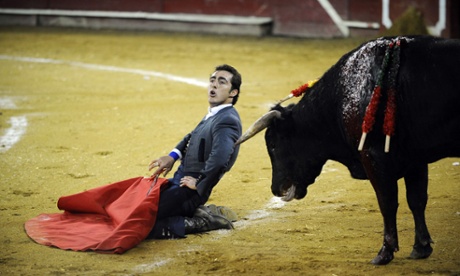 Spanish matador David Fandilla in Quito's bullring.
