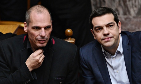 Greek Prime Minister Alexis Tsipras (R)