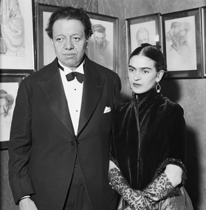 Artists Diego Rivera and Frida Kahlo in the early 1930s