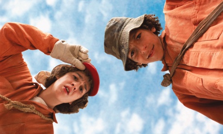 Shia LaBeouf as Stanley and Khleo Thomas as Zero in the film of Louis Sachar's Holes.