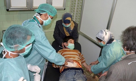 A field hospital in Aleppo