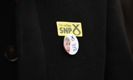 Campaigning in Glasgow with Scottish National party.
