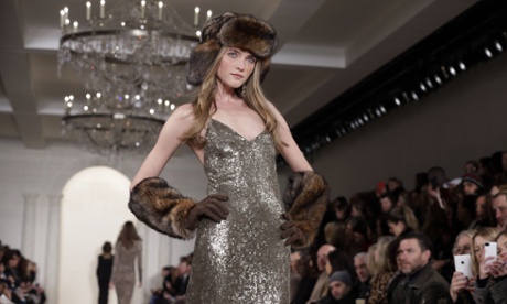 Onto the catwalk came a vision as cosy as it was glamorous.