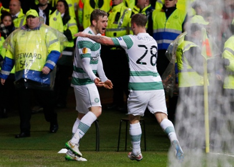 Celtic are definitely back in the game after Hugo Campagnaro much to the joy of Stuart Armstrong and Leigh Griffiths.