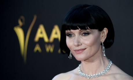 Actress Essie Davis, star of The Babadook, on the red carpet at the AACTA awards.