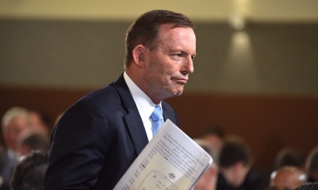 Tony Abbott at the press club in Canberra.