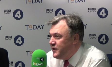 Ed Balls being interviewed on Today