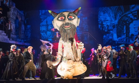 Terry Gilliam's production of Berlioz's Benvenuto Cellini at the Coliseum June 2014.