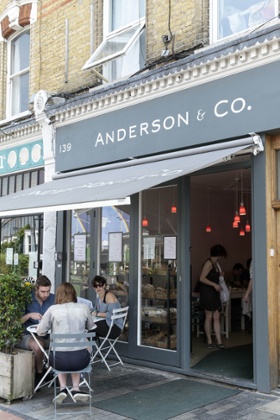 Anderson & Co cafe and restaurant on Bellenden Road, Peckham, London.
