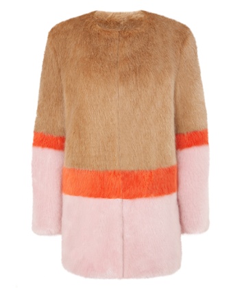Strawberry Cream Stripe, Faux Fur by Shrimps